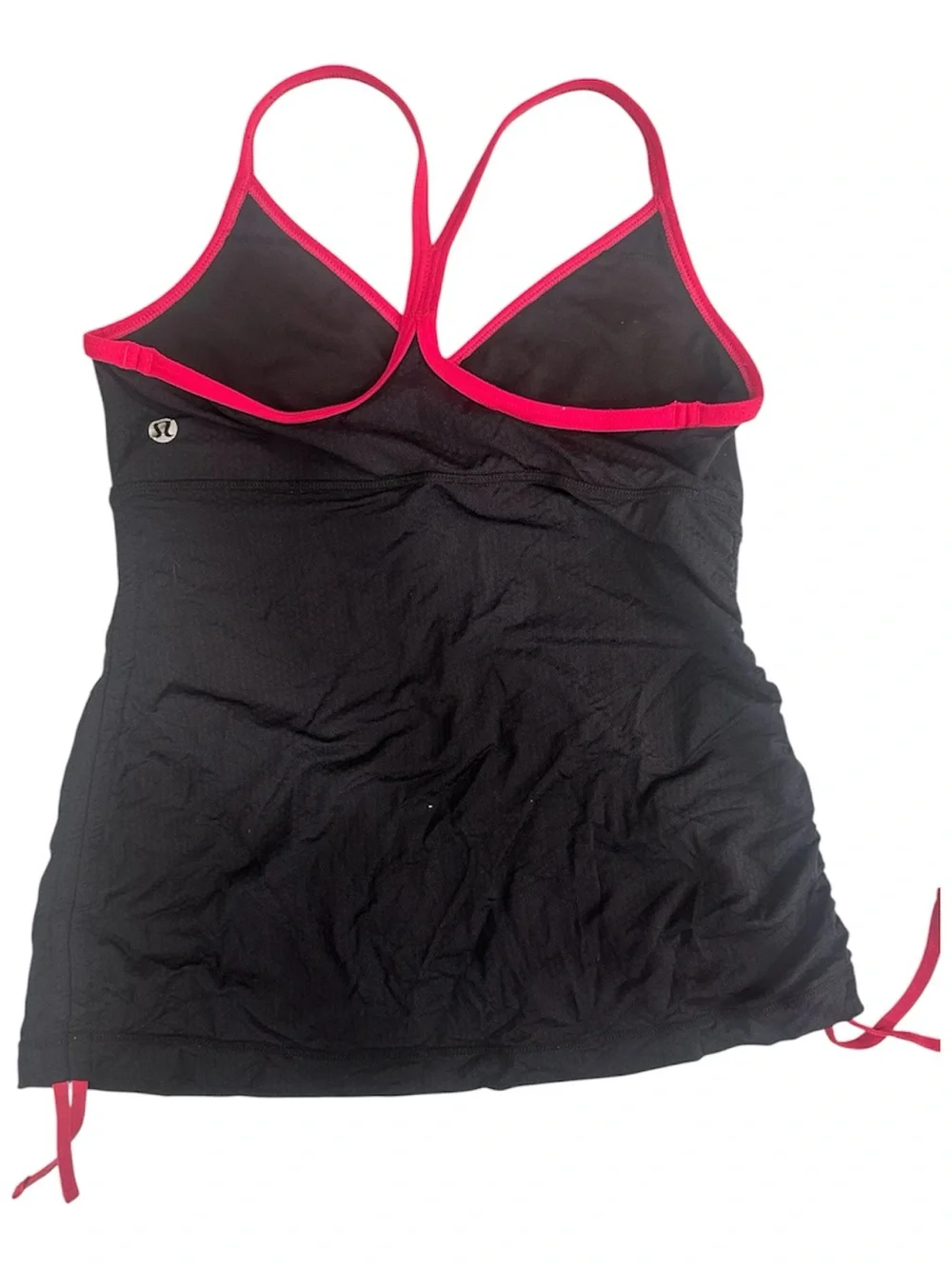 lululemon athletica Black Tank Top with Pink Trim